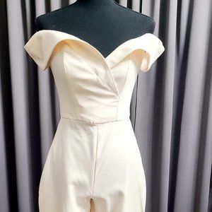 Light Blush Off Shoulder Jump Suit